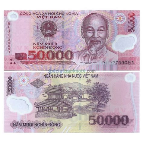 Vietnam 50000 Dong Polymer Banknote 2023 P 121q Unc Special Minds