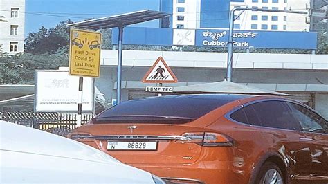 Tesla Model X Spotted Cruising On Bangalore Roads