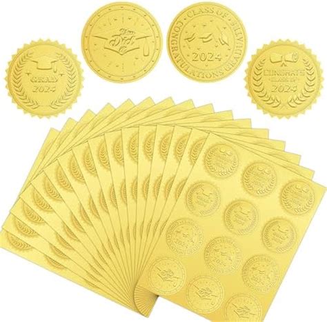 Amazon Lucleag 360 PCS Embossed Graduation Envelope Seals Stickers