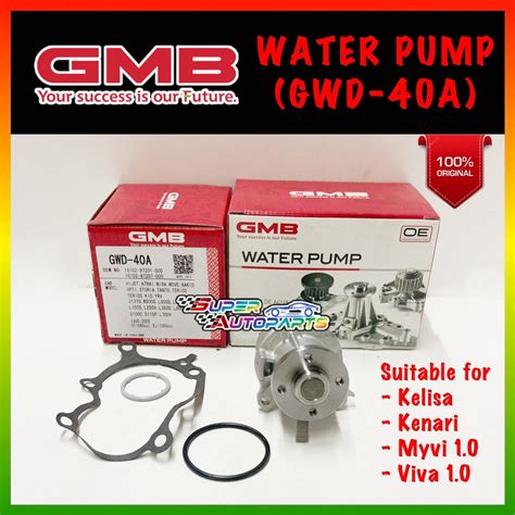 Gmb Water Pump Perodua Viva Kelisa Kenari Myvi Gwd A With