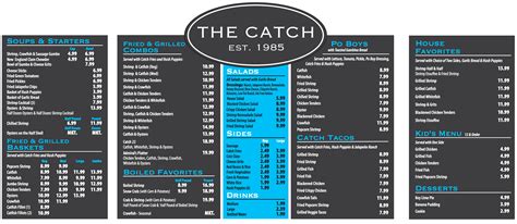 Our Menu The Catch