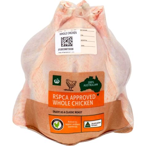 Woolworths Rspca Approved Chicken Whole Chicken 1 4kg 2 4kg Woolworths