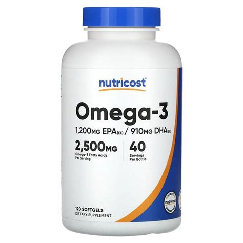 Nutricost Omega Mg Softgels Mg Per Capsule