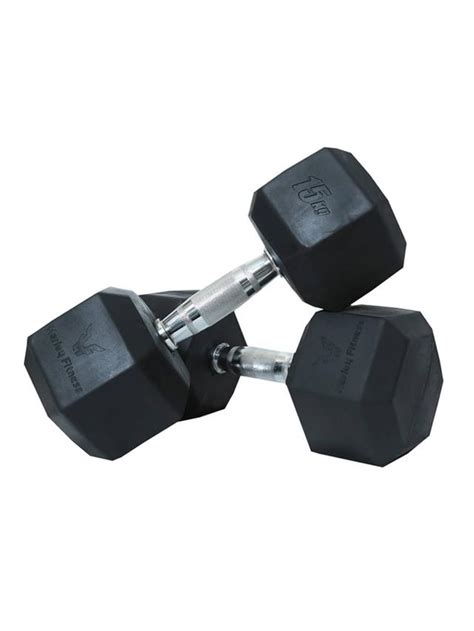 Harley Fitness Premium Rubber Coated Bouncing Hex Dumbbells Pair 2 5 To 30 Kg Jomla Ae