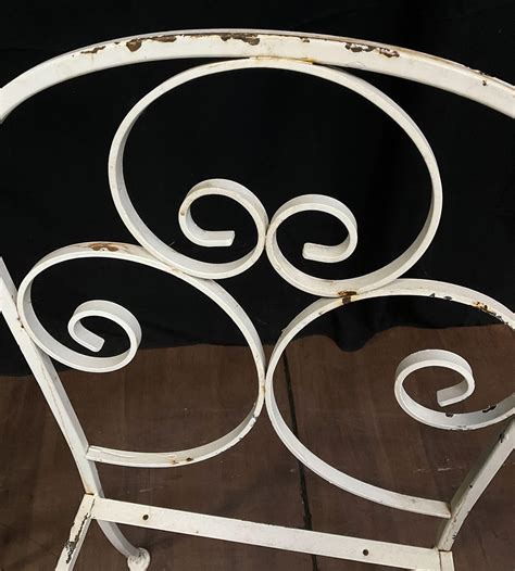 Lot 4 Vintage Wrought Iron Garden Chairs