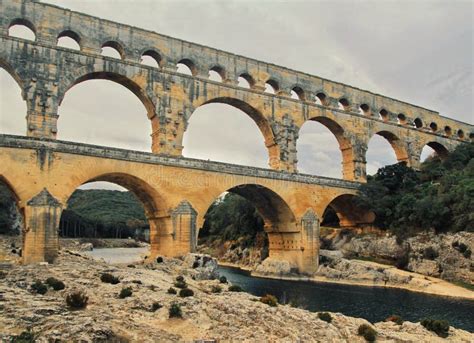 Pont Du Gard An Ancient Roman Aqueduct Bridge Built In The First