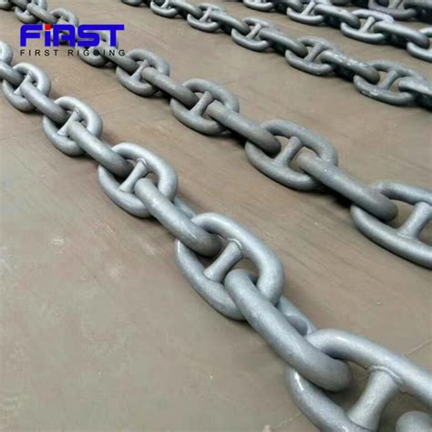 Black Painted U2 U3 Galvanized Stud Link Anchor Chain China Mooring