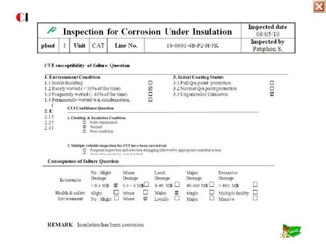 Corrosion under insulation