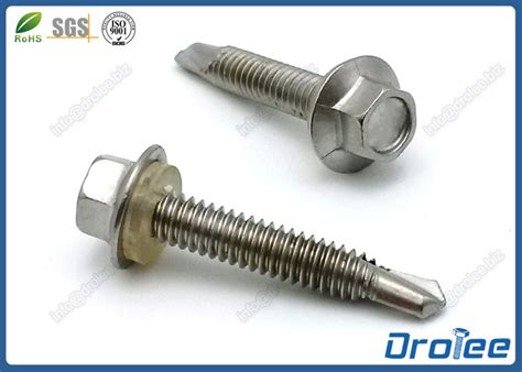 304316410 Stainless Steel Hex Flange Head Self Drilling Machine Screw