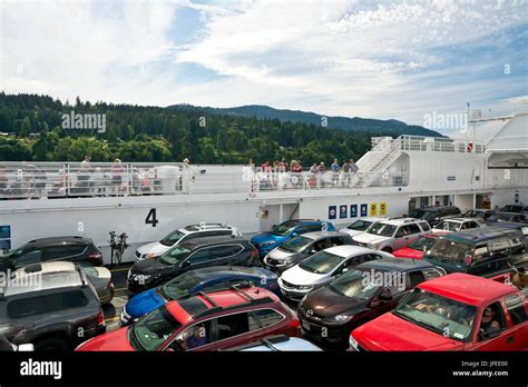 Ferry between Salt Spring Island and Vancouver Island, with vehicles ...