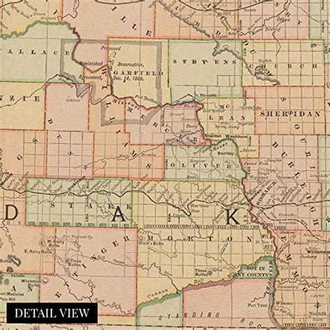 Historix Vintage North Dakota State Map X Inch Vintage Map