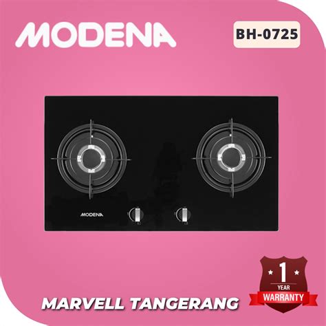 Jual Kompor Gas Tanam Modena Bh 0725 With Gas Hob 2 Tungku Garansi