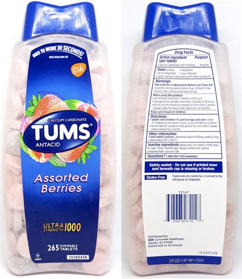 Viên nhai điều trị dạ dày bao tử Tums Ultra Strength 1000 Antacid