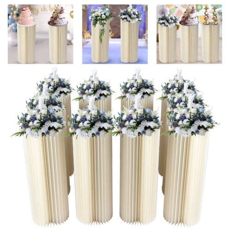 OUKANING 10Pcs 60cm Modern Foldable Cardboard Centerpiece Wedding