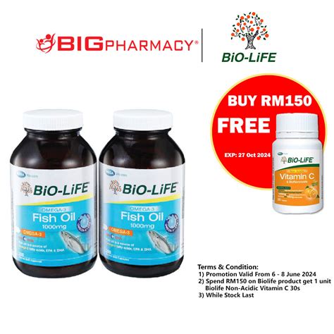 Biolife Omega Fish Oil Mg X S Shopee Malaysia