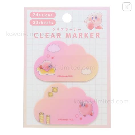 Japan Kirby Clear Marker Sticky Memo Notes Melty Sky Pink Kawaii