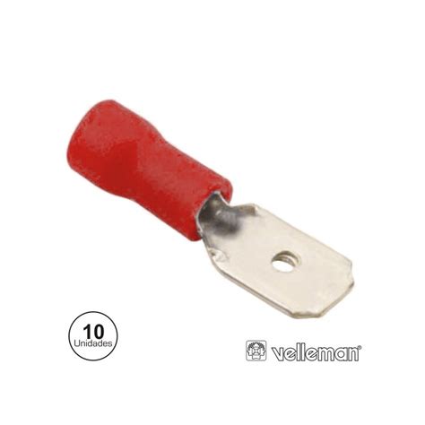 Terminal Faston Macho Isolado Mm X Vermelho