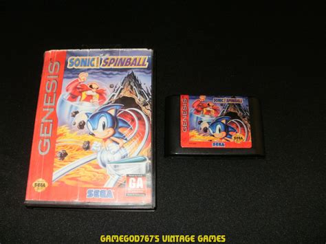 Sonic The Hedgehog Spinball Sega Genesis With Box