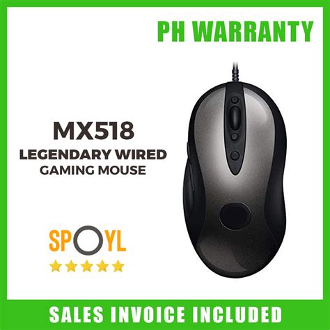 Logitech Mx518 Legendary Wired Gaming Mouse Black With 16000 Dpi