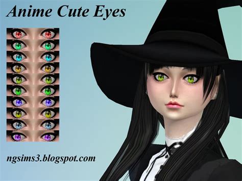 Sims 4 Cc Anime Eyes Anime Style Eyes Multiple Colors By Hollena At