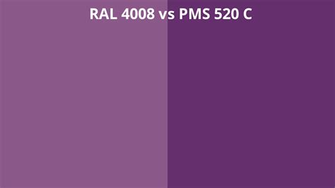 Ral 4008 Vs Pms 520 C Ral Colour Chart Uk