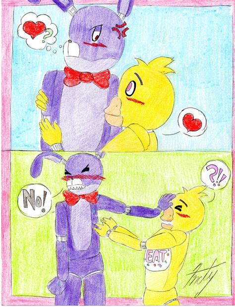 Bonnie x Chica (Request) by ChibiAndyChan on DeviantArt