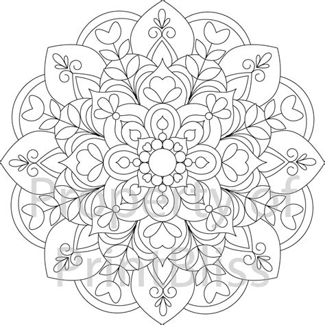 19 Flower Mandala Printable Coloring Page Etsy