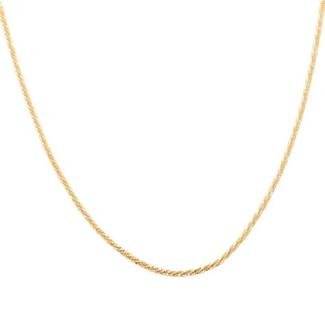 Buy 10k Yellow Gold 15mm Sparkle Chain Necklace 18 Inches 150 Grams