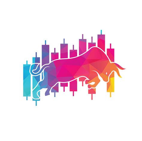 Bullish Trader Logo. Forex bull logo design template vector. Financial bull logo design. Trade ...