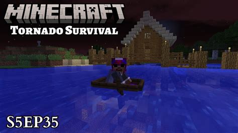 Minecraft Tornado Survival Localized Weather Mod S5Ep35 Boat House