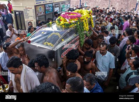 Devotees Prepare To Cremate A Crocodile Named Babia That Lived For