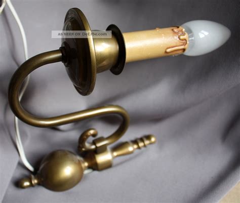 Antike Lampe Wandlampe Kerzen Leuchter Messing A