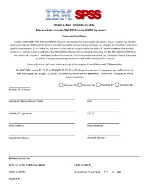 Fillable Online Spss Department License Form Docx Fax Email Print