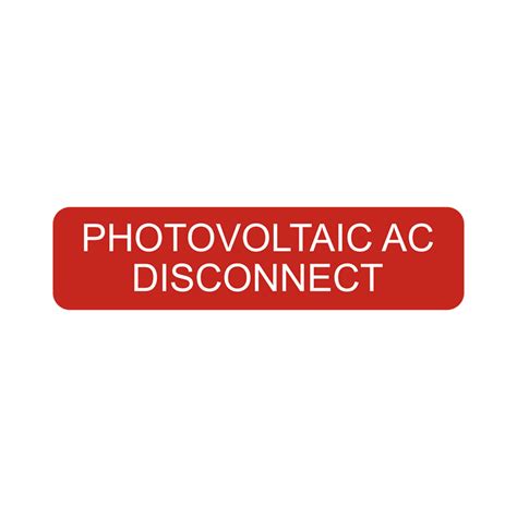 75x3 Photovoltaic Ac Disconnect V 032 Decal