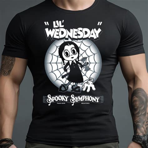 Lil Wednesday Creepy Cute Spooky Goth Halloween Shirt Hersmiles