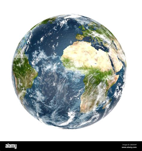 Earth Planet On White Background High Resolution Stock Photo Alamy