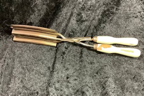 Vintage Hair Crimper With Wooden Handles Vintage Salon Decor Etsy