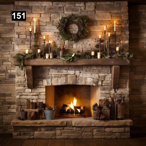 Gorgeous Reclaimed Wood Beam Fireplace Mantel With Wooden Corbels