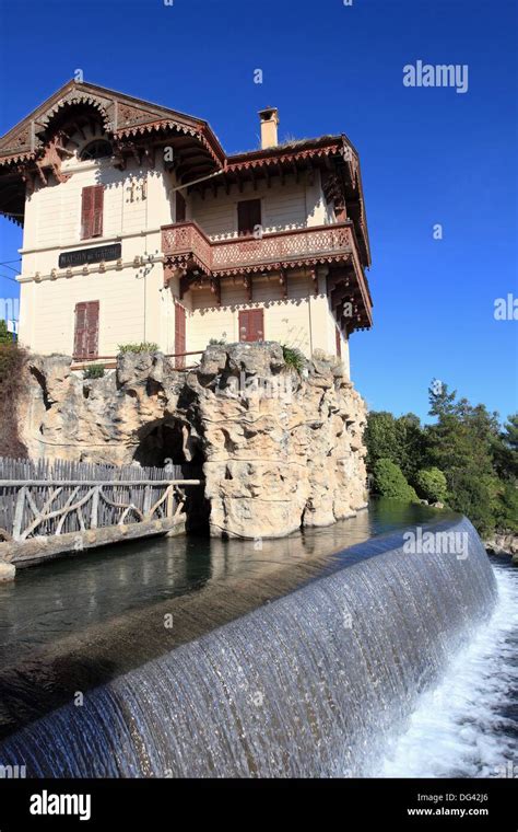 Cascade De Gairaut Waterfall And Chalet Nice Alpes Maritimes French