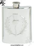 4oz Pewter Hip Flask Scottish Piper Scottish Hip Flasks