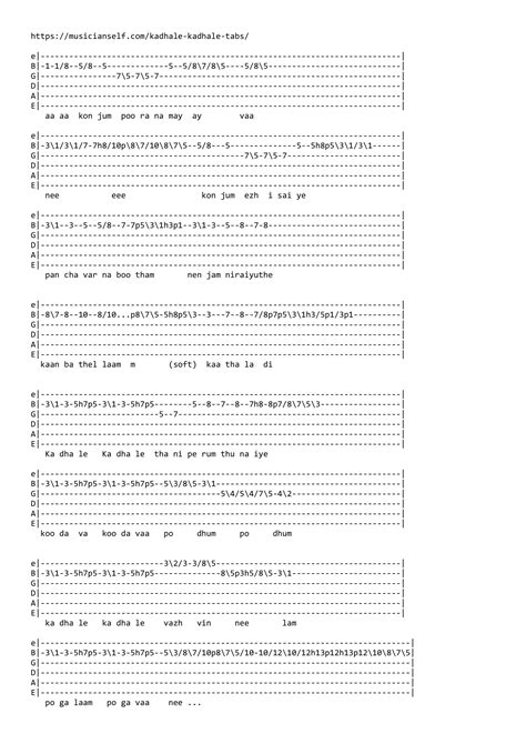 Tamil Songs Guitar Chords