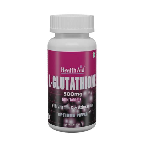 Healthaid L Glutathione 500mg With Vitamin C And Astaxanthin 60 Tablet Infinique Mall