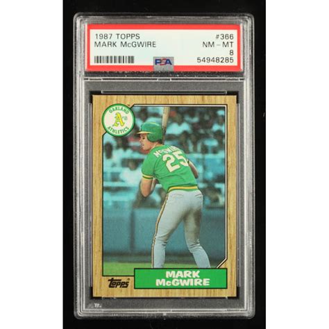 Mark Mcgwire 1987 Topps 366 Psa 8 Pristine Auction