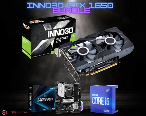 INNO3D GF GTX1650 ASROCK B460M PRO4 CORE I5 10400 10th Gen BUNDLE