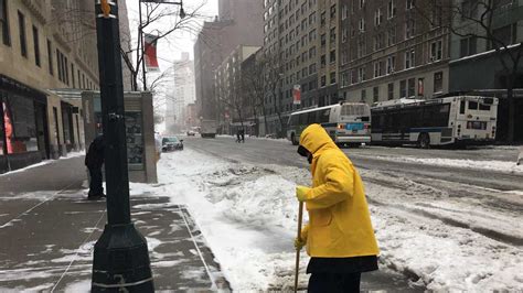 Scenes from a snowy New York City