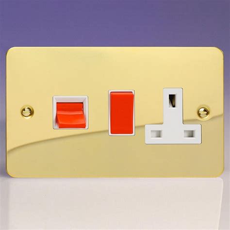 Varilight 45a Cooker Switch 13a Dp Switched Socket Xfv45pw Ukes