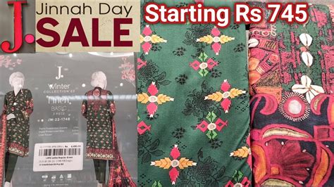 J Junaid Jamshed Jinnah Day Sale With Prices J Winter Sale