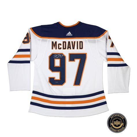 Shop CONNOR MCDAVID AUTOGRAPHED AUTHENTIC EDMONTON OILERS ADIDAS WHITE ...