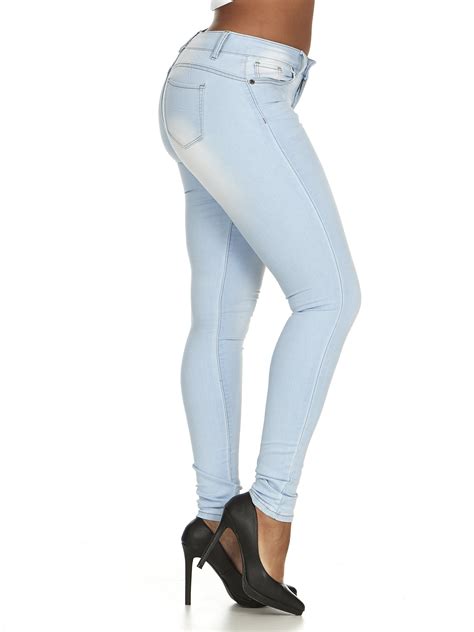 Vip Jeans Vip Jeans Womens Low Waist Butt Lifter Skinny Light Blue