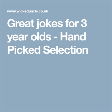 Great Jokes For 3 Year Olds Hand Picked Selection Great Jokes